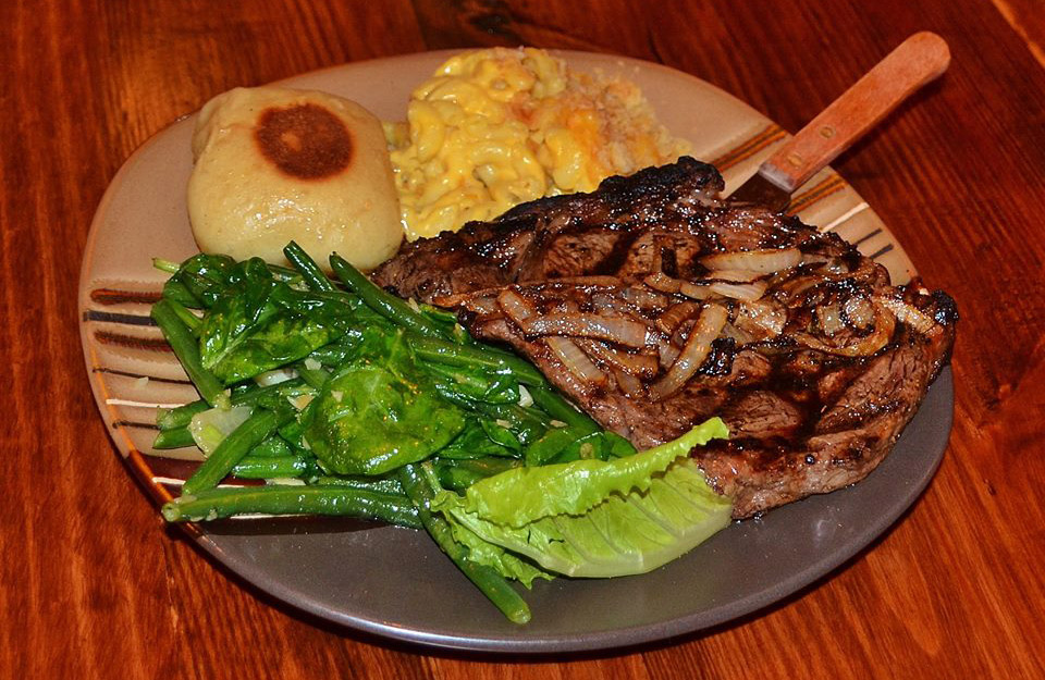 Steak on the menu at Byrd's Riverfront Restaurant