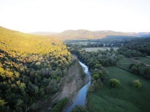 View of the Mulberry River in Arkansas