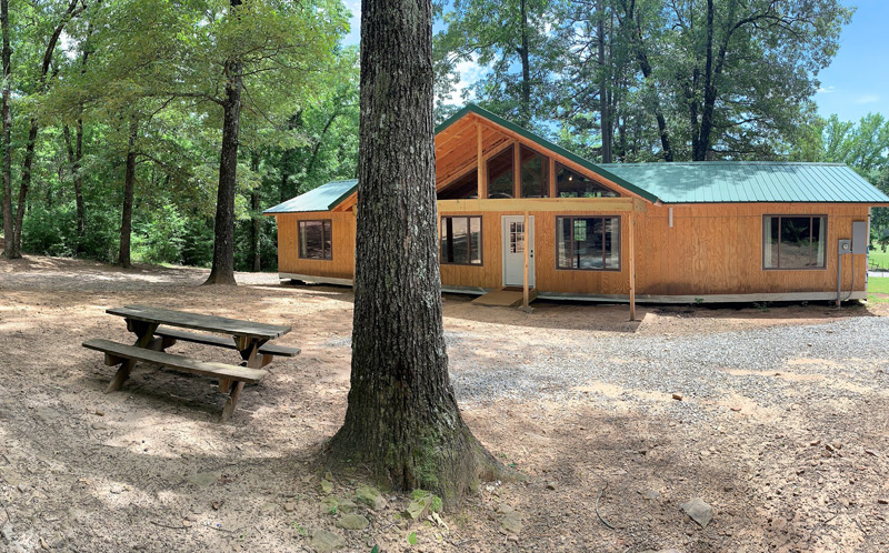 the trailhead lodge at Byrd's adventure Center